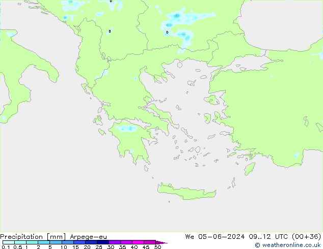 Yağış Arpege-eu Çar 05.06.2024 12 UTC