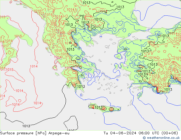 ciśnienie Arpege-eu wto. 04.06.2024 06 UTC