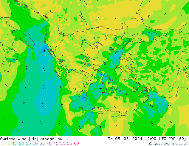 Bodenwind Arpege-eu Do 06.06.2024 12 UTC