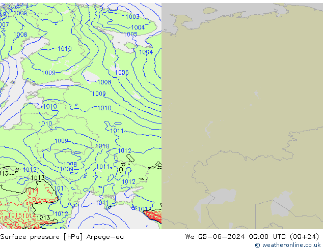 pression de l'air Arpege-eu mer 05.06.2024 00 UTC