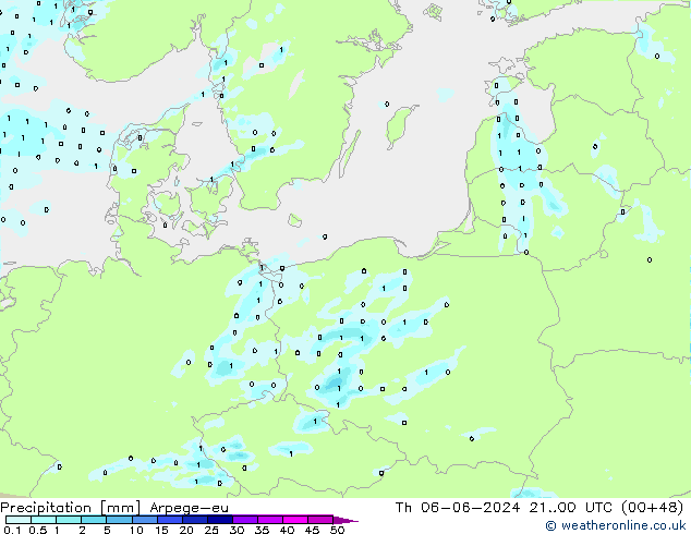 Yağış Arpege-eu Per 06.06.2024 00 UTC