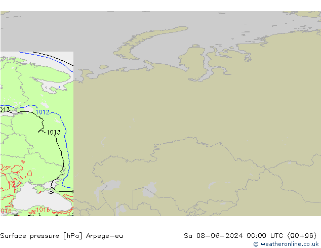 pressão do solo Arpege-eu Sáb 08.06.2024 00 UTC