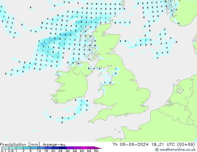 Precipitation Arpege-eu Th 06.06.2024 21 UTC