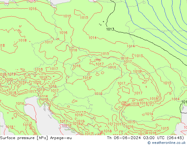 ciśnienie Arpege-eu czw. 06.06.2024 03 UTC