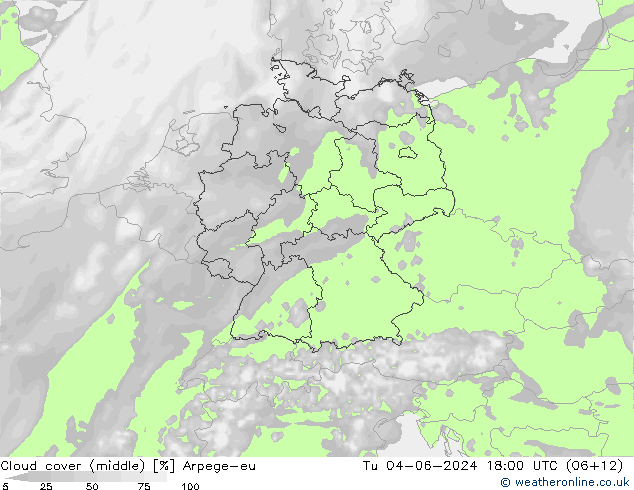 Nubi medie Arpege-eu mar 04.06.2024 18 UTC