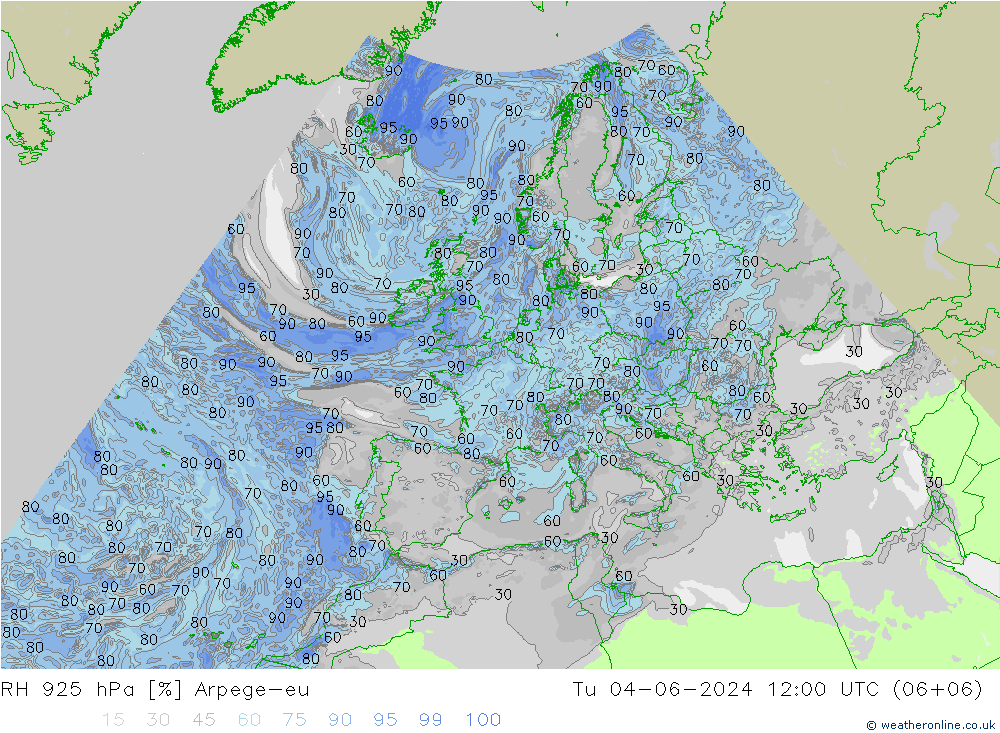 RV 925 hPa Arpege-eu di 04.06.2024 12 UTC