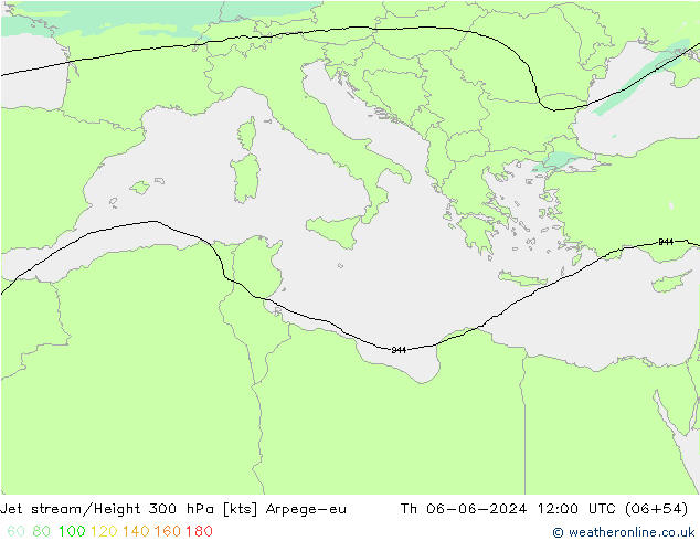 Courant-jet Arpege-eu jeu 06.06.2024 12 UTC