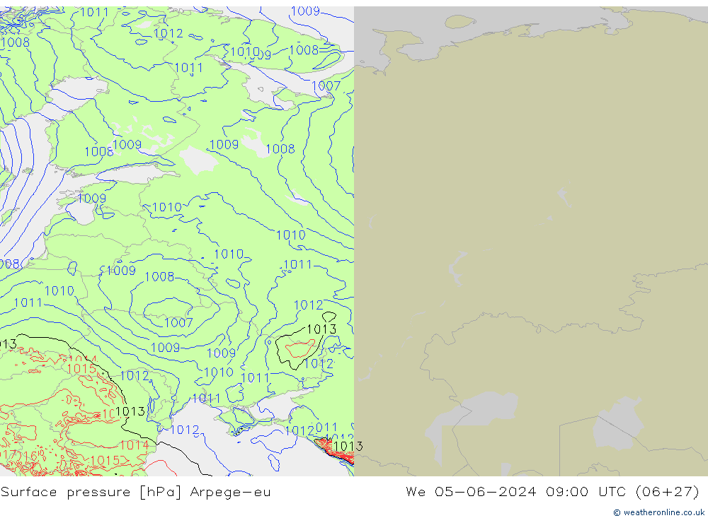 ciśnienie Arpege-eu śro. 05.06.2024 09 UTC