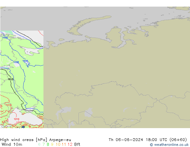 Windvelden Arpege-eu do 06.06.2024 18 UTC