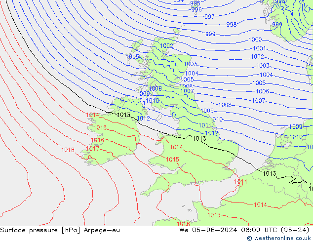 ciśnienie Arpege-eu śro. 05.06.2024 06 UTC