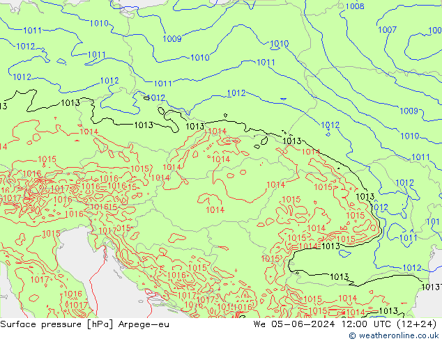 приземное давление Arpege-eu ср 05.06.2024 12 UTC