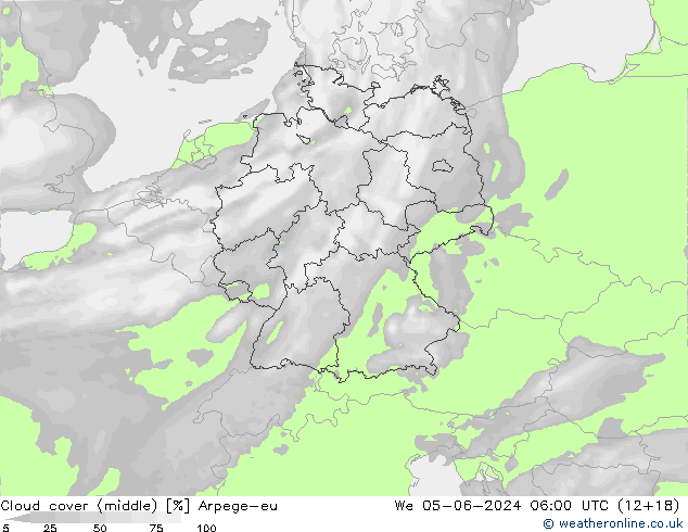 zachmurzenie (środk.) Arpege-eu śro. 05.06.2024 06 UTC