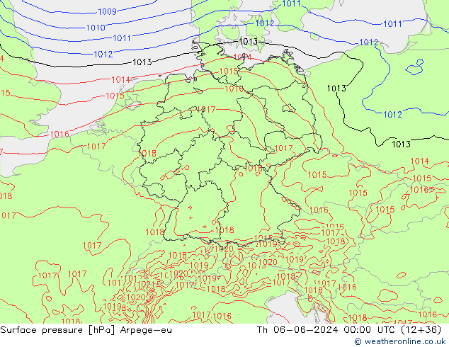 Luchtdruk (Grond) Arpege-eu do 06.06.2024 00 UTC