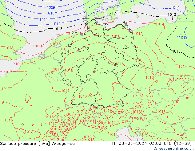 ciśnienie Arpege-eu czw. 06.06.2024 03 UTC