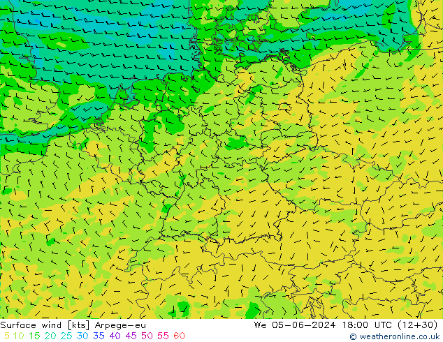 Bodenwind Arpege-eu Mi 05.06.2024 18 UTC