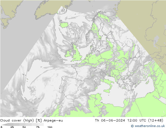облака (средний) Arpege-eu чт 06.06.2024 12 UTC