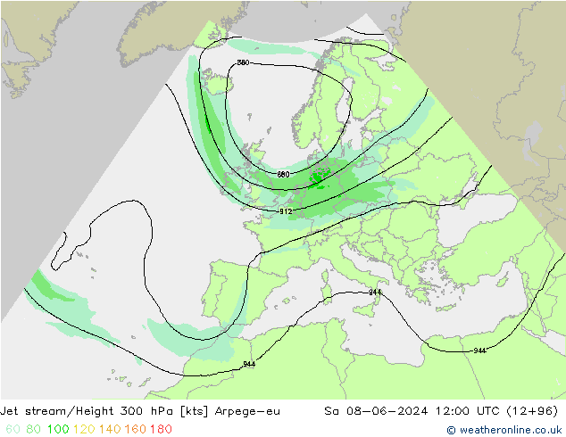 Courant-jet Arpege-eu sam 08.06.2024 12 UTC