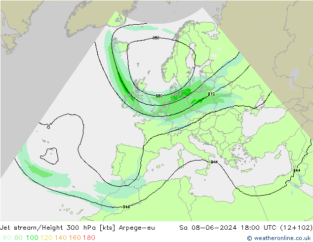 Corrente a getto Arpege-eu sab 08.06.2024 18 UTC