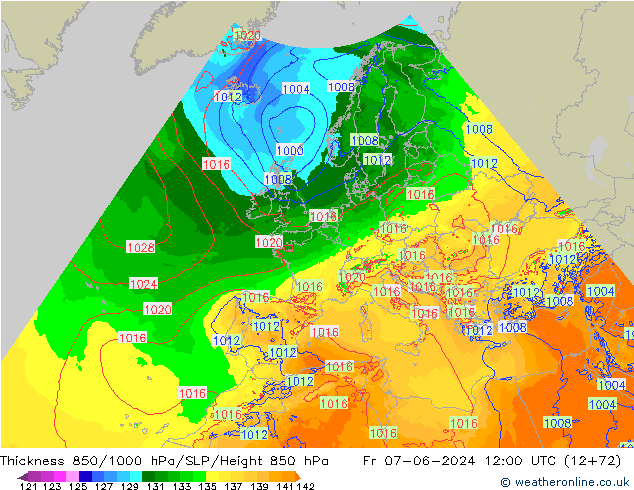 Thck 850-1000 hPa Arpege-eu Pá 07.06.2024 12 UTC