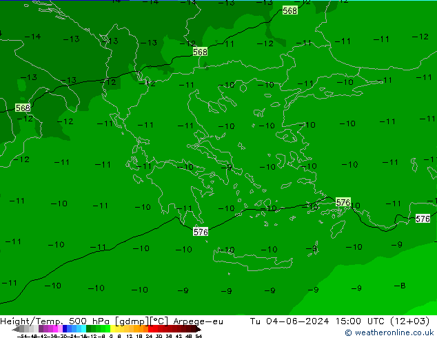 Height/Temp. 500 hPa Arpege-eu Di 04.06.2024 15 UTC