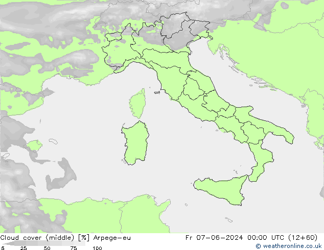 Nubi medie Arpege-eu ven 07.06.2024 00 UTC