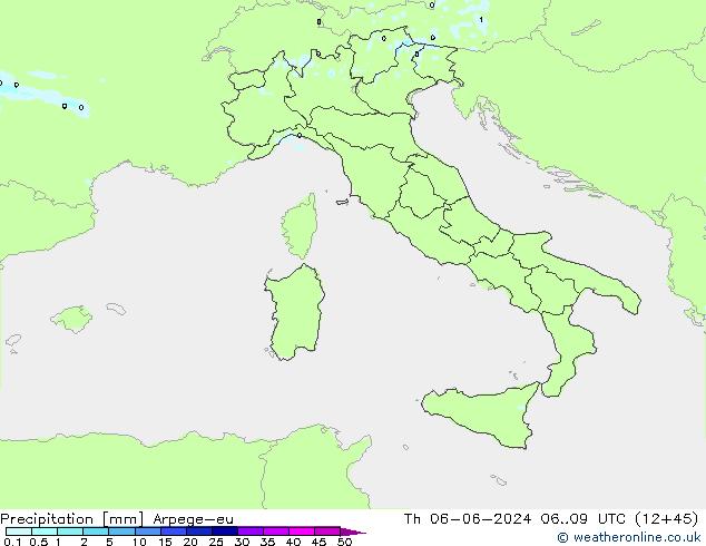 Neerslag Arpege-eu do 06.06.2024 09 UTC