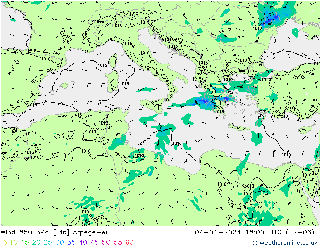  850 hPa Arpege-eu  04.06.2024 18 UTC