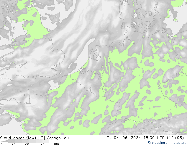 Wolken (tief) Arpege-eu Di 04.06.2024 18 UTC