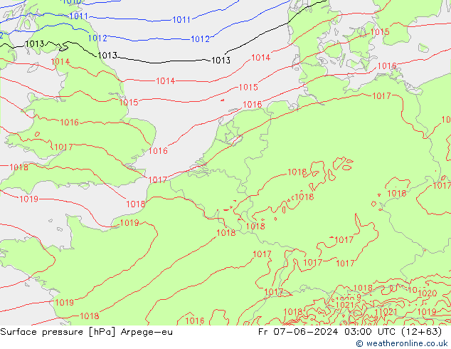 pression de l'air Arpege-eu ven 07.06.2024 03 UTC