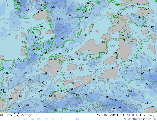 RH 2m Arpege-eu Do 06.06.2024 21 UTC