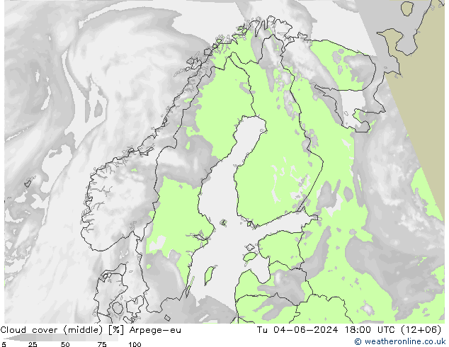 Bewolking (Middelb.) Arpege-eu di 04.06.2024 18 UTC