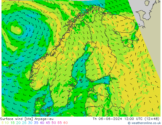 Bodenwind Arpege-eu Do 06.06.2024 12 UTC