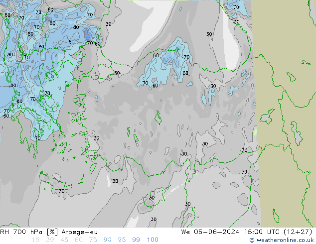 RV 700 hPa Arpege-eu wo 05.06.2024 15 UTC