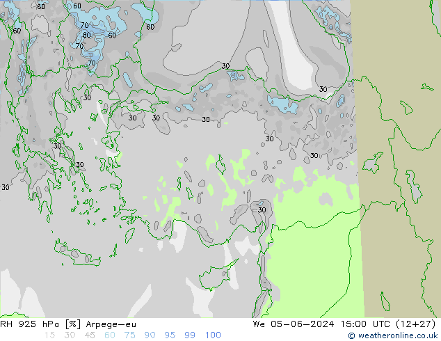 RV 925 hPa Arpege-eu wo 05.06.2024 15 UTC