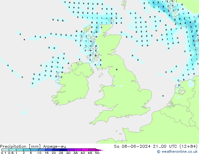 Yağış Arpege-eu Cts 08.06.2024 00 UTC