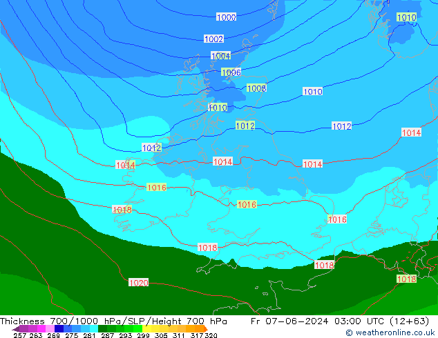 Thck 700-1000 hPa Arpege-eu Fr 07.06.2024 03 UTC