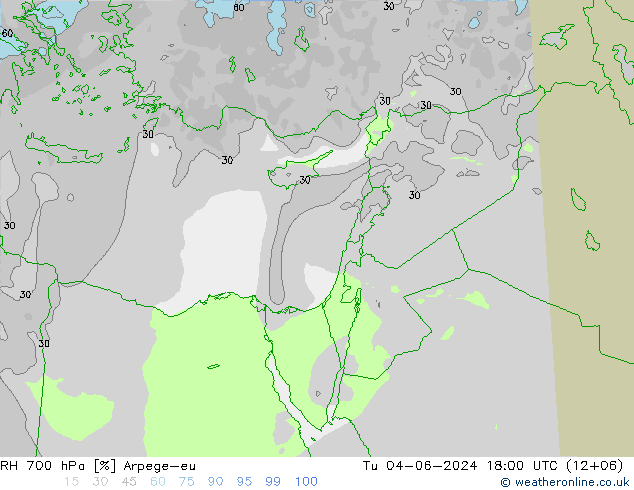 700 hPa Nispi Nem Arpege-eu Sa 04.06.2024 18 UTC