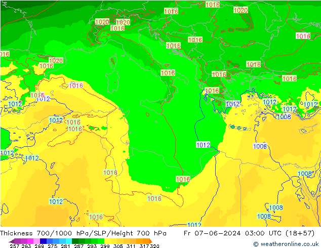 Dikte700-1000 hPa Arpege-eu vr 07.06.2024 03 UTC