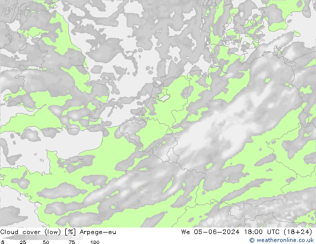 Wolken (tief) Arpege-eu Mi 05.06.2024 18 UTC