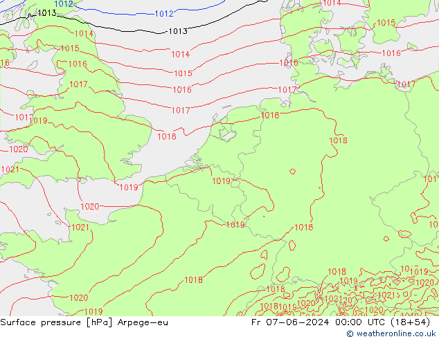ciśnienie Arpege-eu pt. 07.06.2024 00 UTC