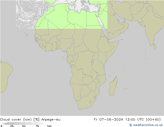 облака (низкий) Arpege-eu пт 07.06.2024 12 UTC