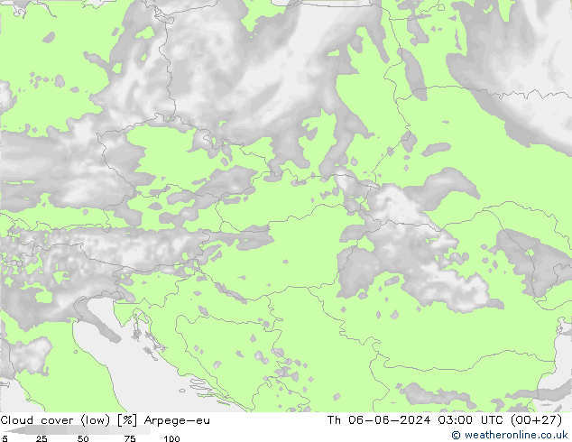 Bewolking (Laag) Arpege-eu do 06.06.2024 03 UTC