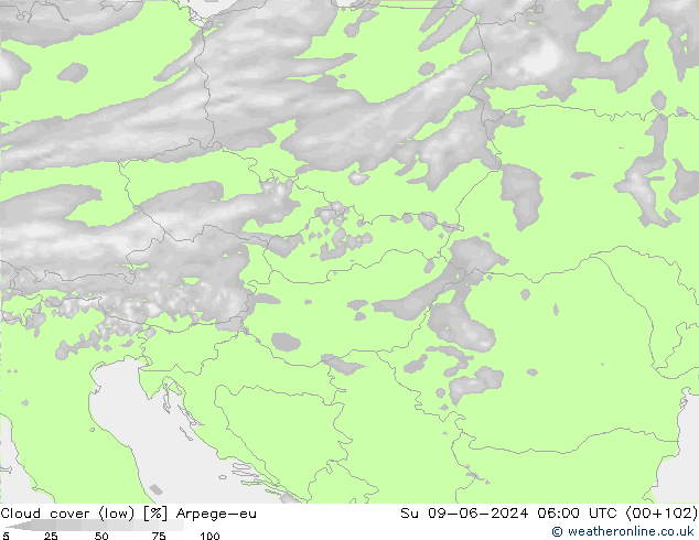 Nubi basse Arpege-eu dom 09.06.2024 06 UTC