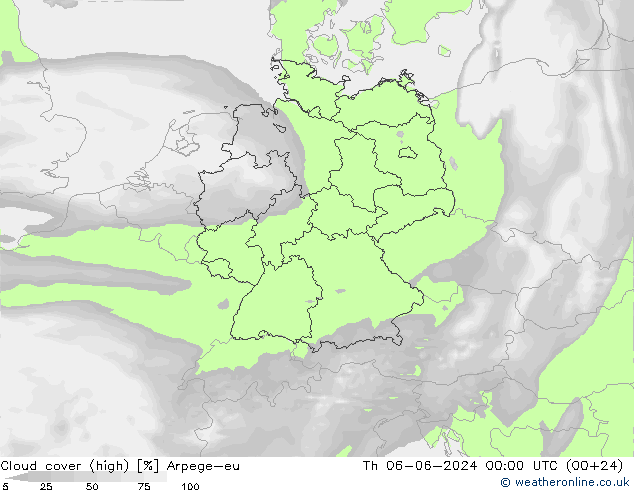 nuvens (high) Arpege-eu Qui 06.06.2024 00 UTC