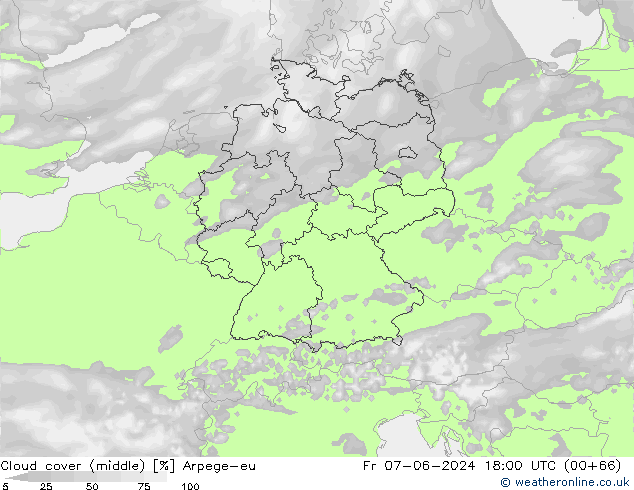 облака (средний) Arpege-eu пт 07.06.2024 18 UTC