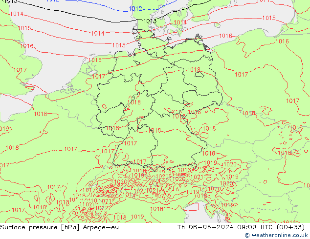 Bodendruck Arpege-eu Do 06.06.2024 09 UTC