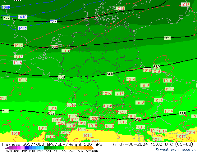 Thck 500-1000hPa Arpege-eu Sex 07.06.2024 15 UTC