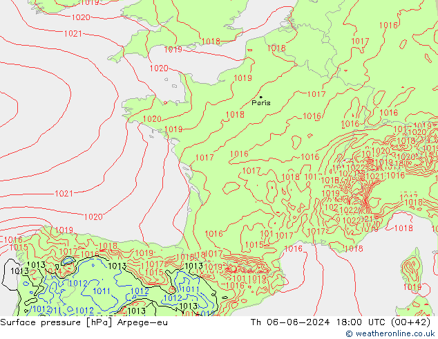 ciśnienie Arpege-eu czw. 06.06.2024 18 UTC