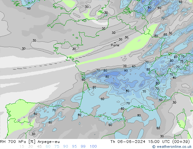 700 hPa Nispi Nem Arpege-eu Per 06.06.2024 15 UTC