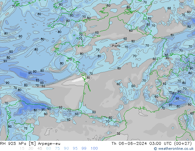 925 hPa Nispi Nem Arpege-eu Per 06.06.2024 03 UTC